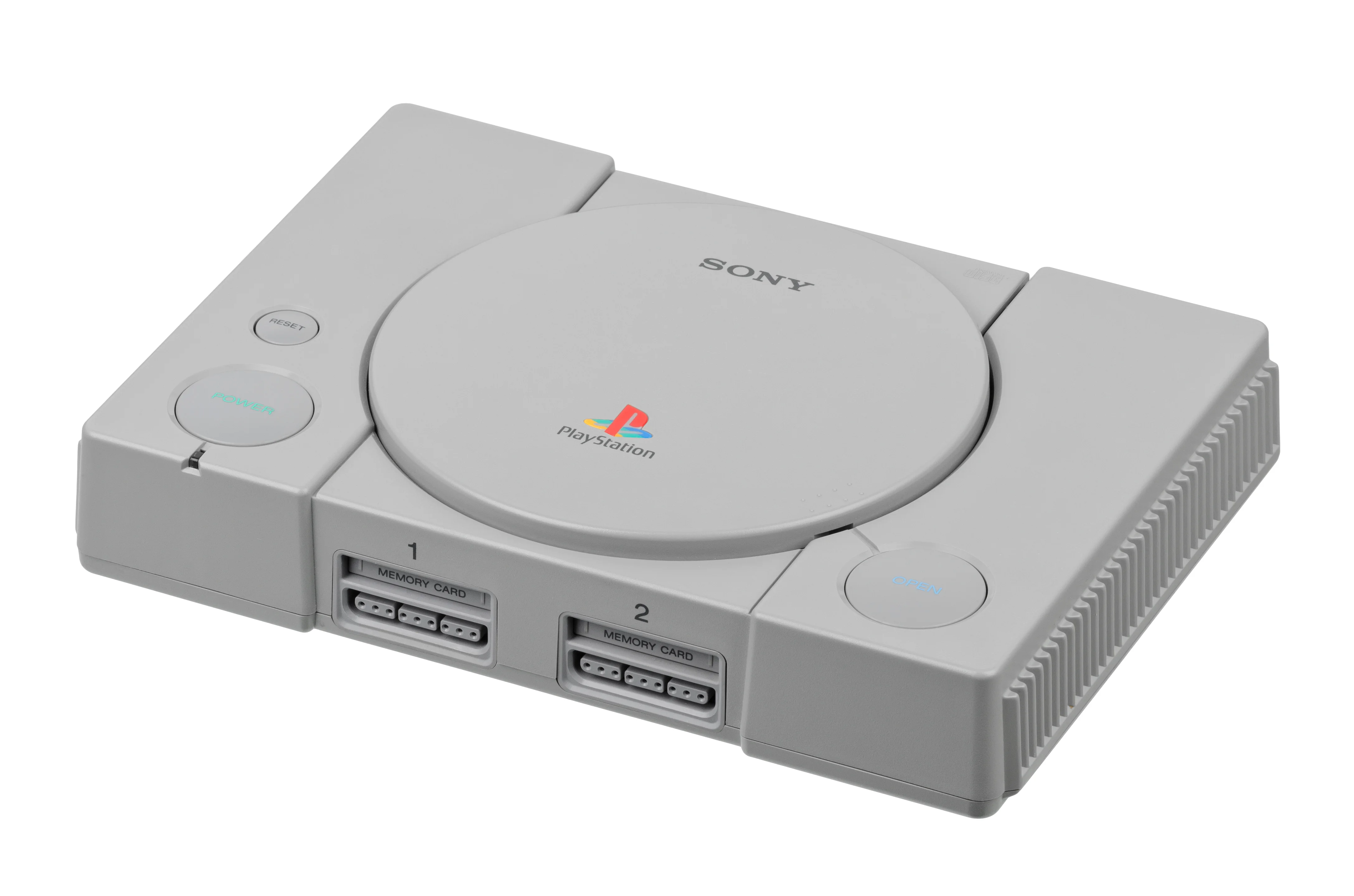 Orijinal gri gövdeli Sony PlayStation (SCPH-5501) konsolu