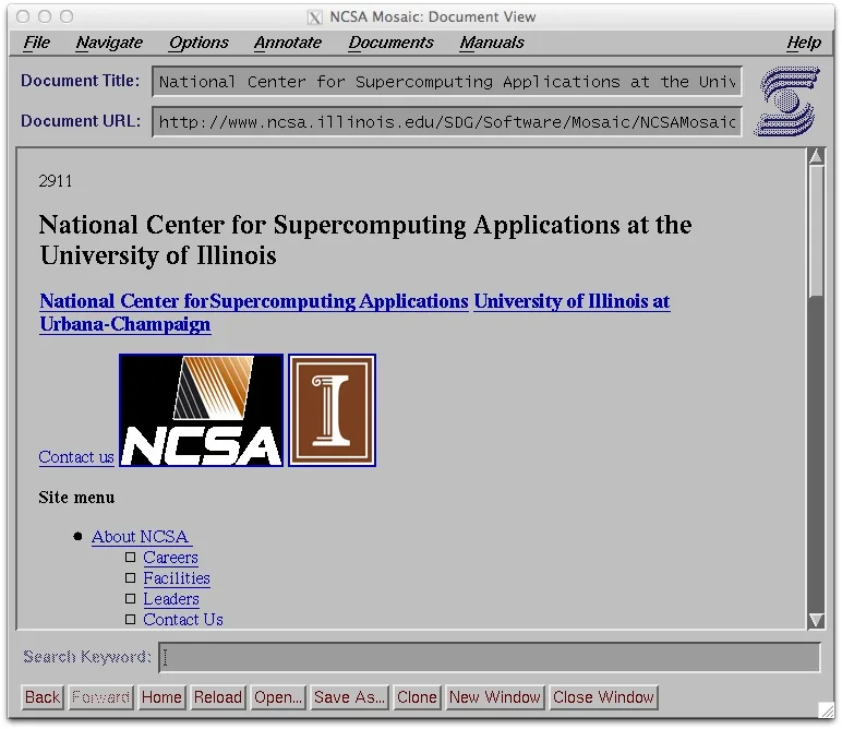 İlk Grafik Web Tarayıcısı Mosaic (1993)