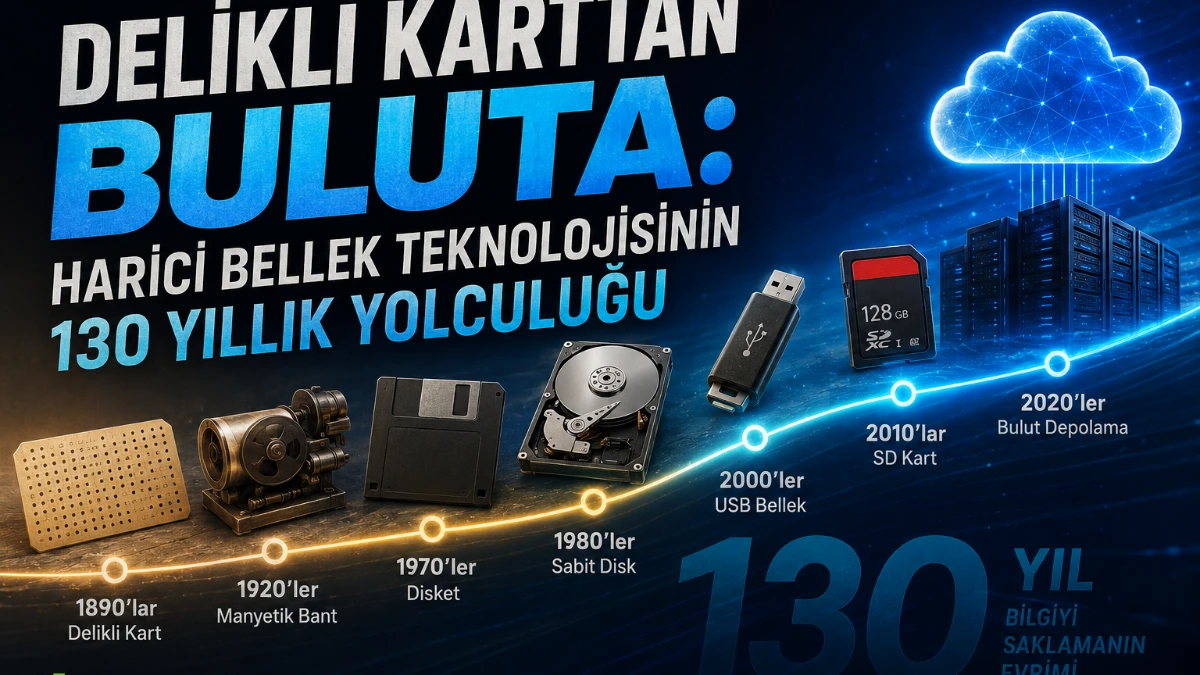 Delikli Karttan Buluta: Harici Bellek Teknolojisinin 130 Yıllık Yolculuğu