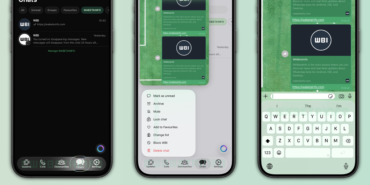WhatsApp, iOS için Liquid Glass tasarımını genişletiyor